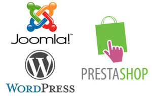 Logos joomla, Wordpress, Prestashop